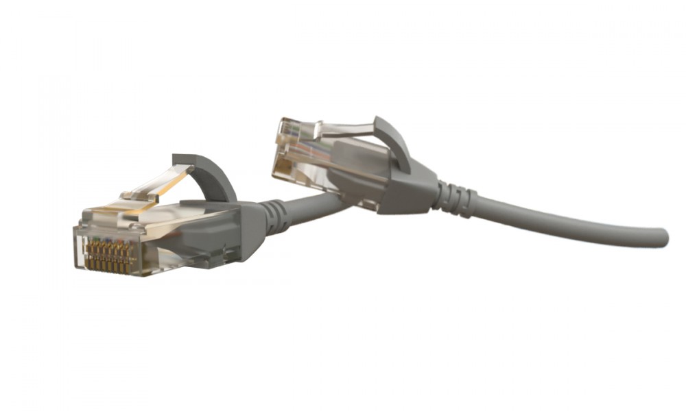 Патч-корд Hyperline U/UTP, Cat.6a (100% Fluke Component Tested), 10G, 28AWG, LSZH, 3 м, серый