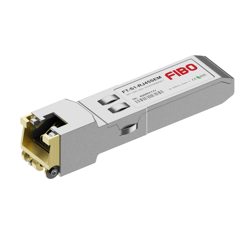 SFP Трансивер FIBO 1000BASE-T SFP RJ-45 модуль cat 5E 100м SERDES
